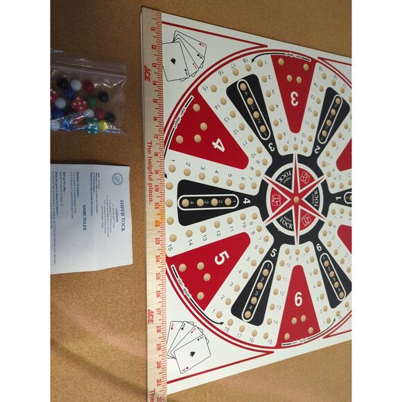 Vtg Super Six Tock Wooden Game Board By Jouets Toys of  Vtg Super Six Tock Wooden Game Board By Jouets Toys of Canada 22\